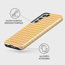 Tuscan Sun - Yellow Plaid Samsung Galaxy S22 Case 7