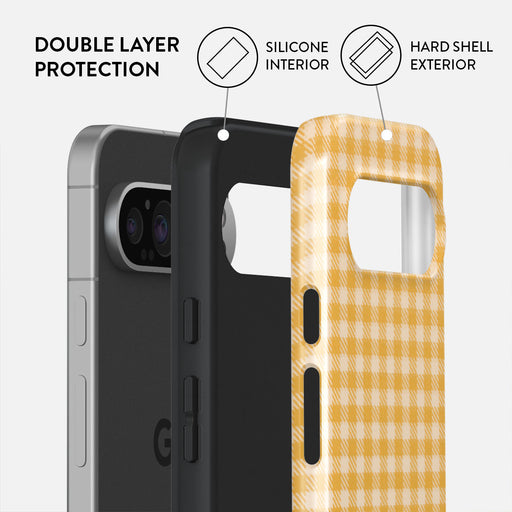 Tuscan Sun - Yellow Plaid Google Pixel 9 Pro XL Case 2