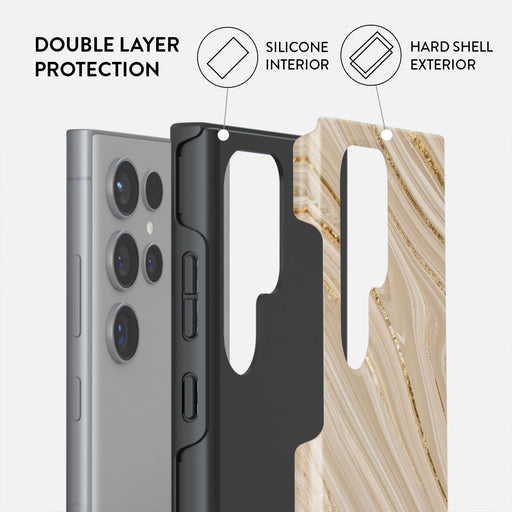 Full Glam - Beige Samsung Galaxy S24 Ultra Case 6