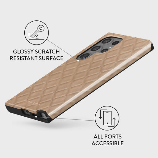 Simply Cream - Quilted Samsung Galaxy S24 Ultra Case 7