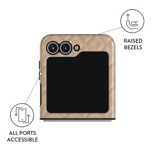 Simply Cream - Quilted Samsung Galaxy Z Flip 6 Case 3
