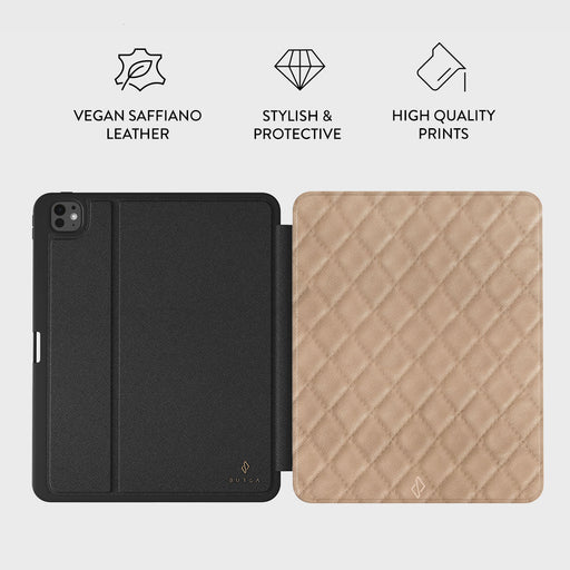 Simply Cream - Quilted iPad Pro 13 (7th Gen) Case 3