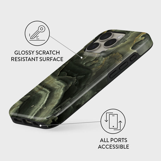 Misty Forest - Green Marble iPhone 16 Pro Max Case 3