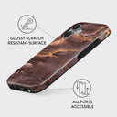 Fire Wood - Brown Marble iPhone 16 Case 3