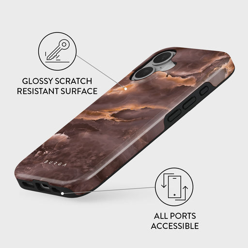 Fire Wood - Brown Marble iPhone 16 Case 3