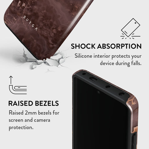 Fire Wood - Brown Marble Xiaomi Redmi Note 13 Pro+ 5G Case 4