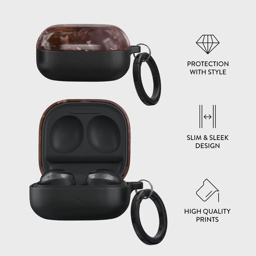 Fire Wood - Brown Marble Samsung Galaxy Buds FE Case 4