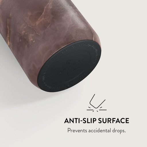 Fire Wood - Brown Marble Water Bottle 5