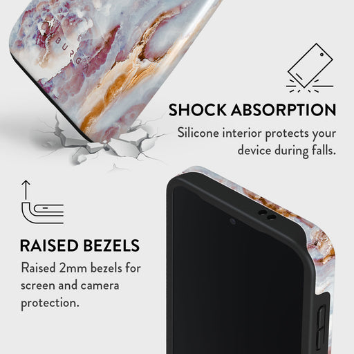 Frozen Leaves - Cute Marble Samsung Galaxy S24 Plus Case 8