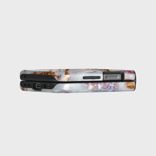 Frozen Leaves - Cute Marble Samsung Galaxy Z Flip 5 Case 13