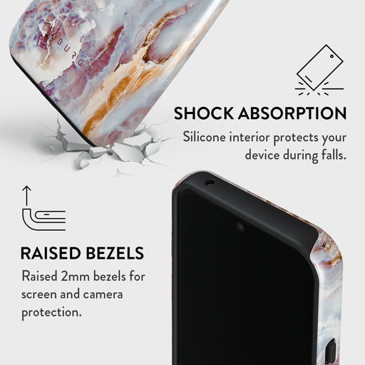 Frozen Leaves - Cute Marble Google Pixel 8a Case 4
