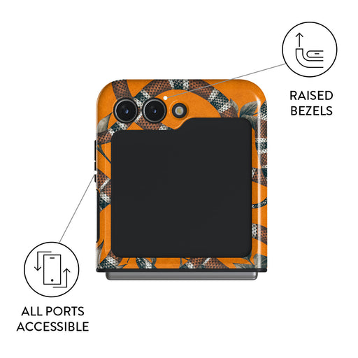 Bitter Apricot - Snake Samsung Galaxy Z Flip 5 Case 9