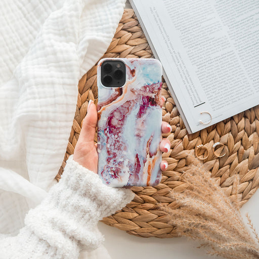 Frozen Leaves - Cute Marble Google Pixel 8a Case 7