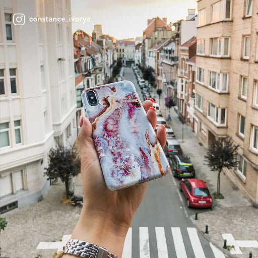 Frozen Leaves - Cute Marble Google Pixel 8a Case 9