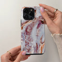 Frozen Leaves - Cute Marble Google Pixel 8a Case 5