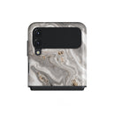 Snowstorm - Grey Marble Samsung Galaxy Z Flip 3 Case 1