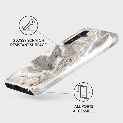 Snowstorm - Grey Marble Samsung Galaxy A16 Case 3