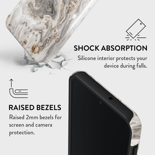 Snowstorm - Grey Marble Samsung Galaxy A16 Case 4