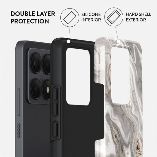 Snowstorm - Grey Marble Xiaomi 14T Case 2