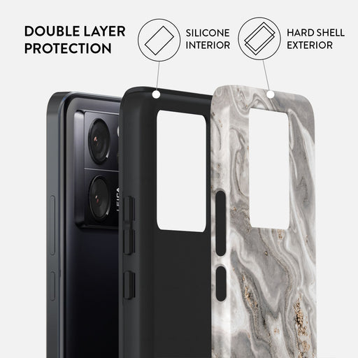 Snowstorm - Grey Marble Xiaomi 13T Case 2