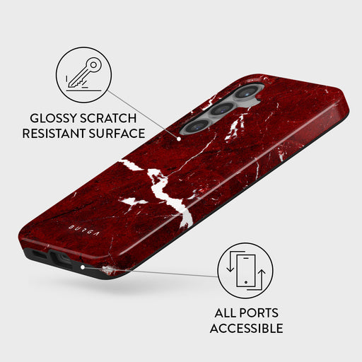 Iconic Red Ruby - Marble Samsung Galaxy S24 Case 7