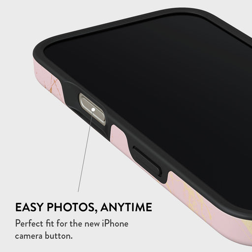 Peachy Gold - Pink Marble iPhone 16 Pro Case 5