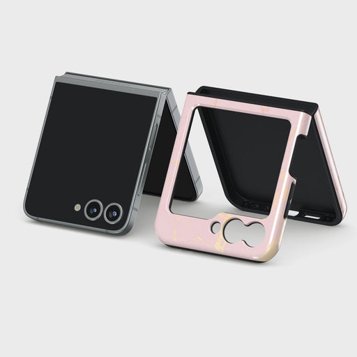 Peachy Gold - Pink Marble Samsung Galaxy Z Flip 6 Case 5