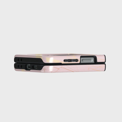 Peachy Gold - Pink Marble Samsung Galaxy Z Flip 6 Case 7
