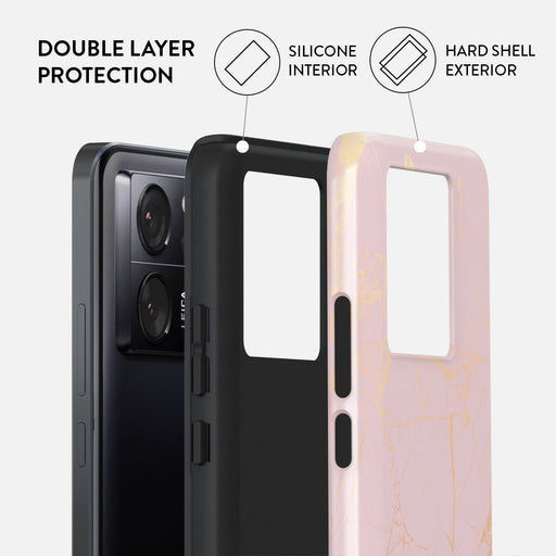 Peachy Gold - Pink Marble Xiaomi 13T Case 2