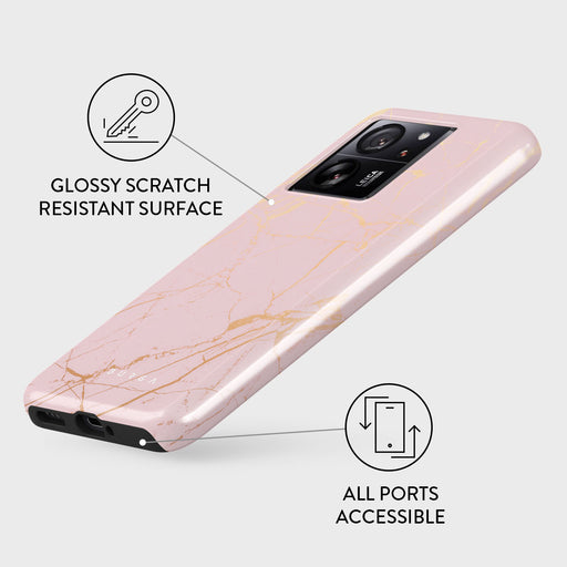 Peachy Gold - Pink Marble Xiaomi 13T Case 3