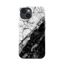 Fatal Contradiction - Black & White Marble iPhone 15 Case 5