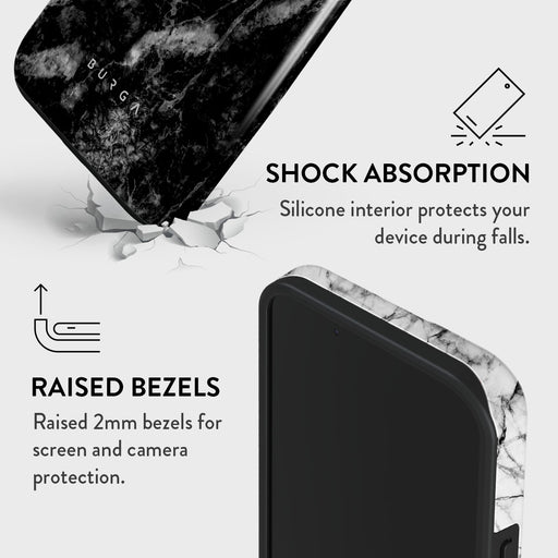 Fatal Contradiction - Black & White Marble iPhone 15 Case 8