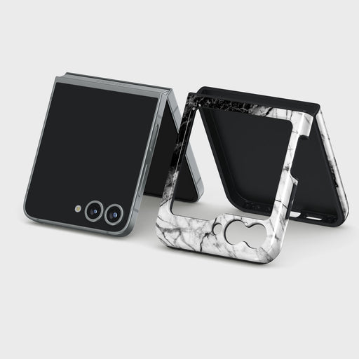 Fatal Contradiction - Black & White Marble Samsung Galaxy Z Flip 6 Case 5