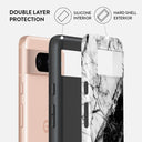 Fatal Contradiction - Black & White Marble Google Pixel 8 Case 2
