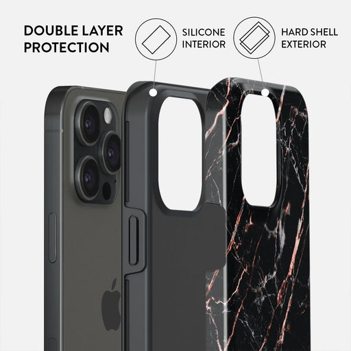 Rose Gold Marble - iPhone 15 Pro Case 6