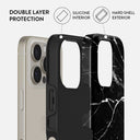 Noir Origin - Black Marble iPhone 16 Pro Max Case 2