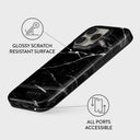 Noir Origin - Black Marble iPhone 16 Pro Max Case 3