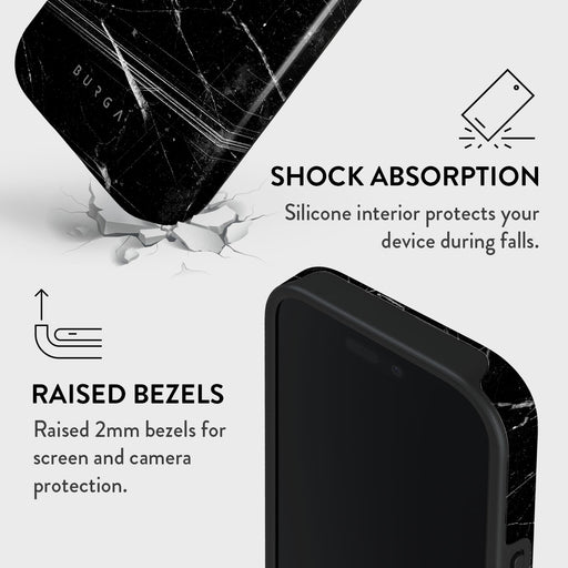 Noir Origin - Black Marble iPhone 16 Pro Max Case 4