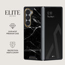 Noir Origin - Black Marble Samsung Galaxy Z Fold 6 Case 2
