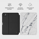 Satin White - Marble iPad Pro 11 (7th Gen) Case 3