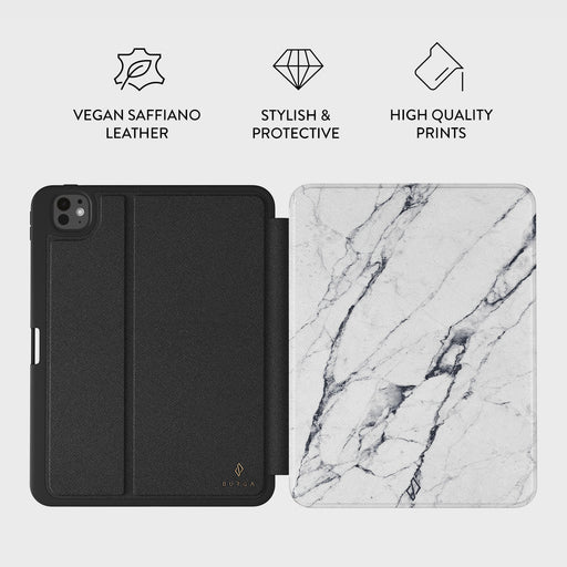 Satin White - Marble iPad Pro 11 (7th Gen) Case 3