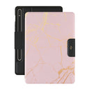 Peachy Gold - Pink Marble Samsung Galaxy Tab S9+ Case 1