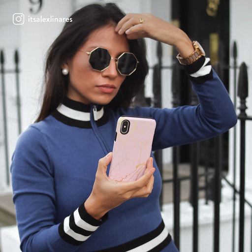 Peachy Gold - Pink Marble iPhone 15 Pro Max Case 25