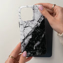 Fatal Contradiction - Black & White Marble iPhone 15 Case 23