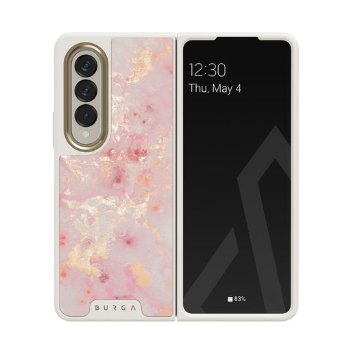 Golden Coral - Pink Samsung Galaxy Z Fold 4 Case