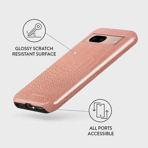 Pink Croco - Google Pixel 8a Case 3