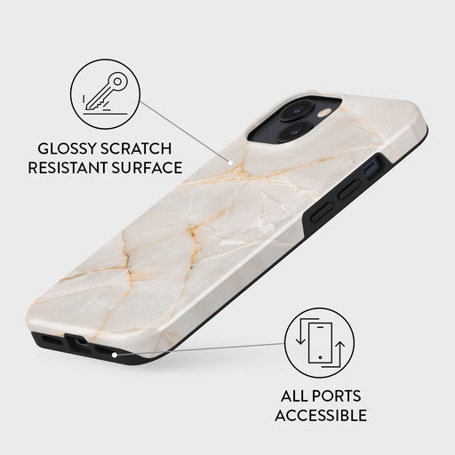 Vanilla Sand - Marble iPhone 15 Case 7