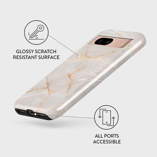 Vanilla Sand - Marble Google Pixel 8a Case 3