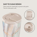 Pastel Hues - Colorful Marble Travel Mug 16