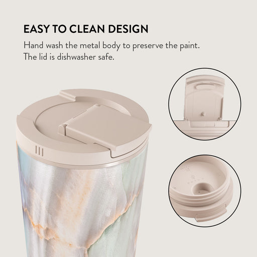 Pastel Hues - Colorful Marble Travel Mug 16